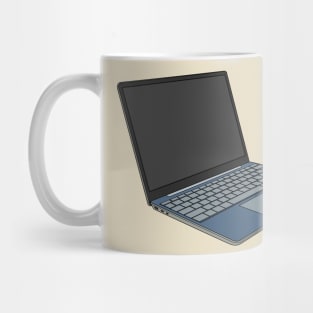 Laptop cartoon illustration Mug